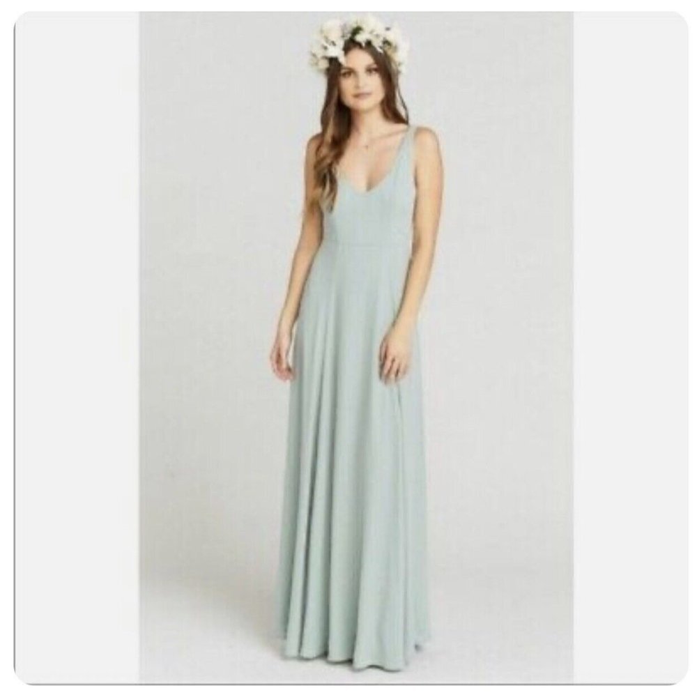 Show Me Your MuMu Womens Jenn Maxi Dress Long Sexy Back Size XS